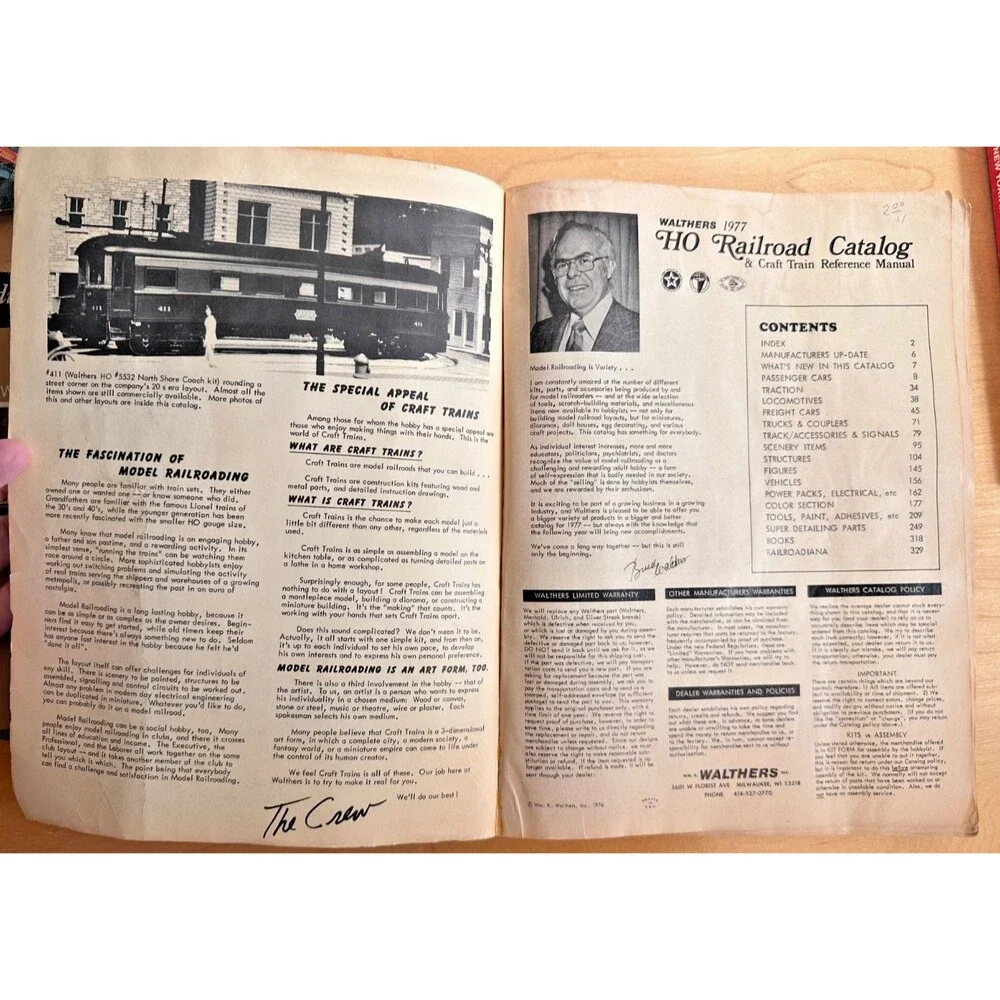 Walthers 1977 HO Railroad Catalog & Craft Train Reference Manual Vintage 336 Pgs